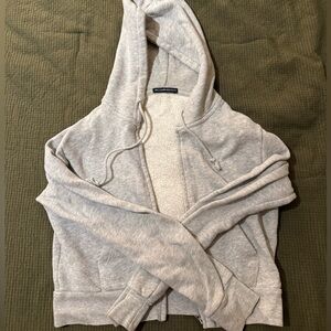 brandy melville grey zip up hoodie